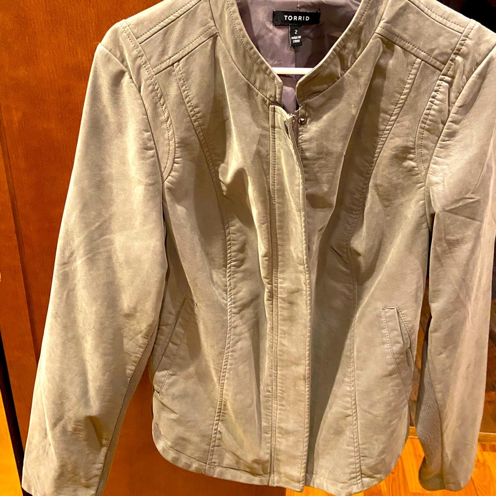 Plus Size Green Bombers Jacket